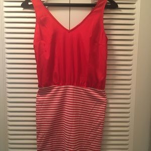 COPY - Cute summer dress. Orange striped Sz S.